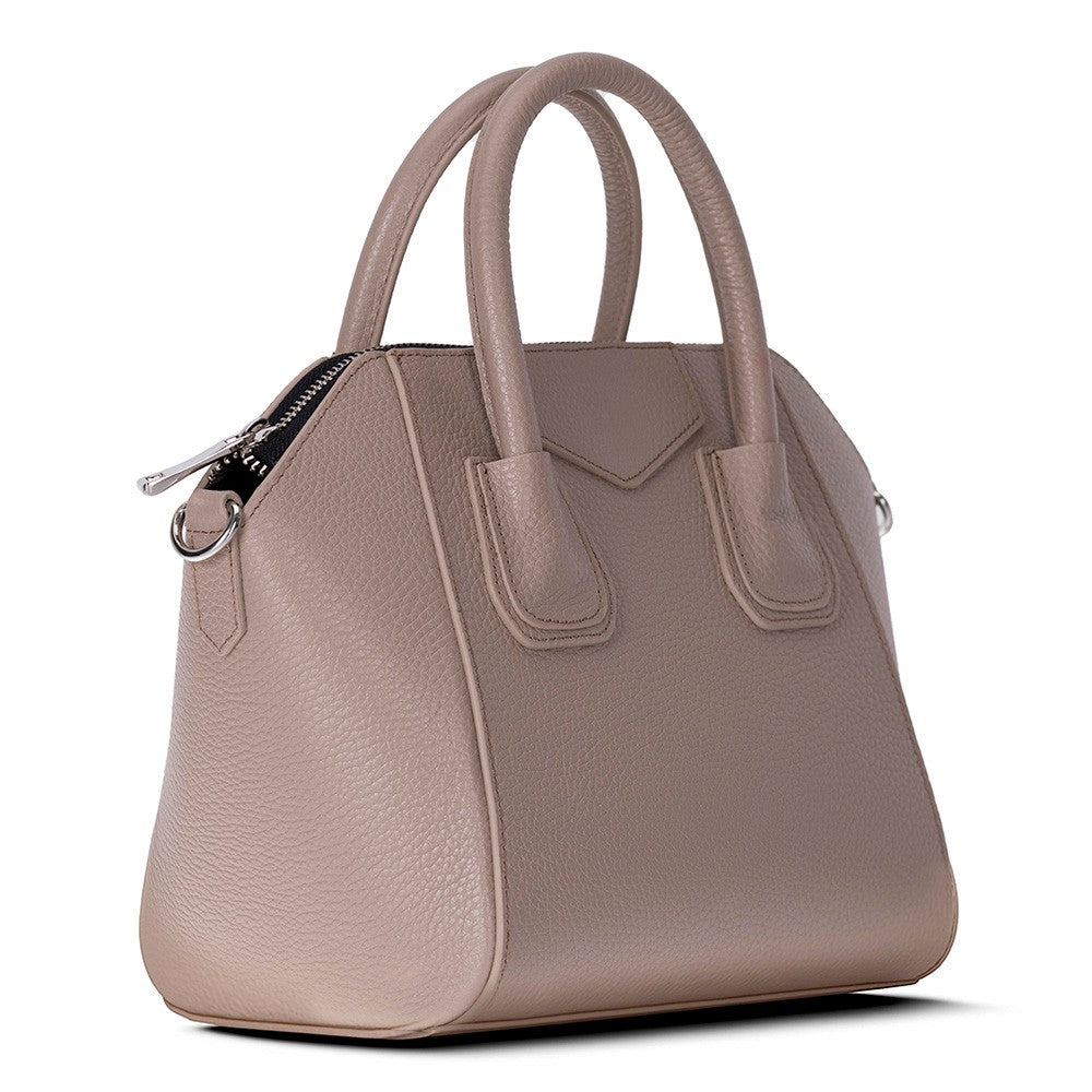 Bloominbag-Aria Mink Taupe Small Hakiki Deri Kadın El & Omuz çantası-2-Milagron.com