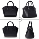 Bloominbag-Aria Noir Black Medium Hakiki Deri Kadın El & Omuz çantası-5-Milagron.com