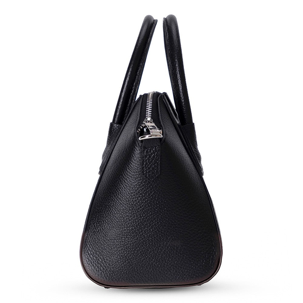 Bloominbag-Aria Noir Black Small Hakiki Deri Kadın El & Omuz çantası-3-Milagron.com
