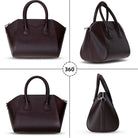 Bloominbag-Aria Walnut Brown Medium Hakiki Deri Kadın El & Omuz çantası-5-Milagron.com