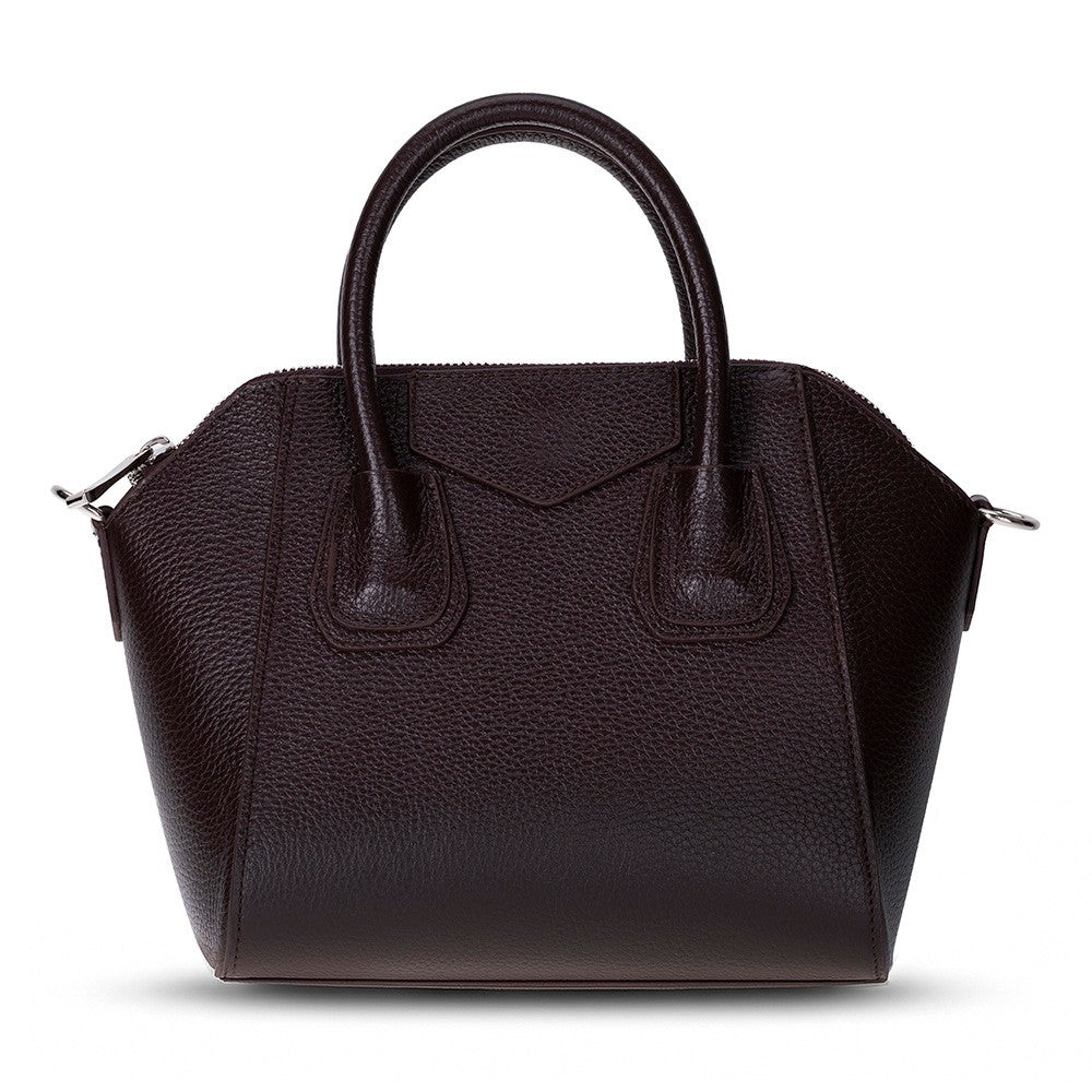 Bloominbag-Aria Walnut Brown Small Hakiki Deri Kadın El & Omuz çantası-1-Milagron.com