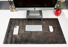 Atelier 91 Ash Gray Leather Desk Mat - Large