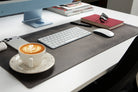 Atelier 91 Ash Gray Leather Desk Mat - Medium