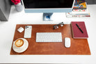 Atelier 91 Golden Tan Leather Desk Mat - Medium