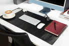 Atelier 91 Noir Black Leather Desk Mat - Medium