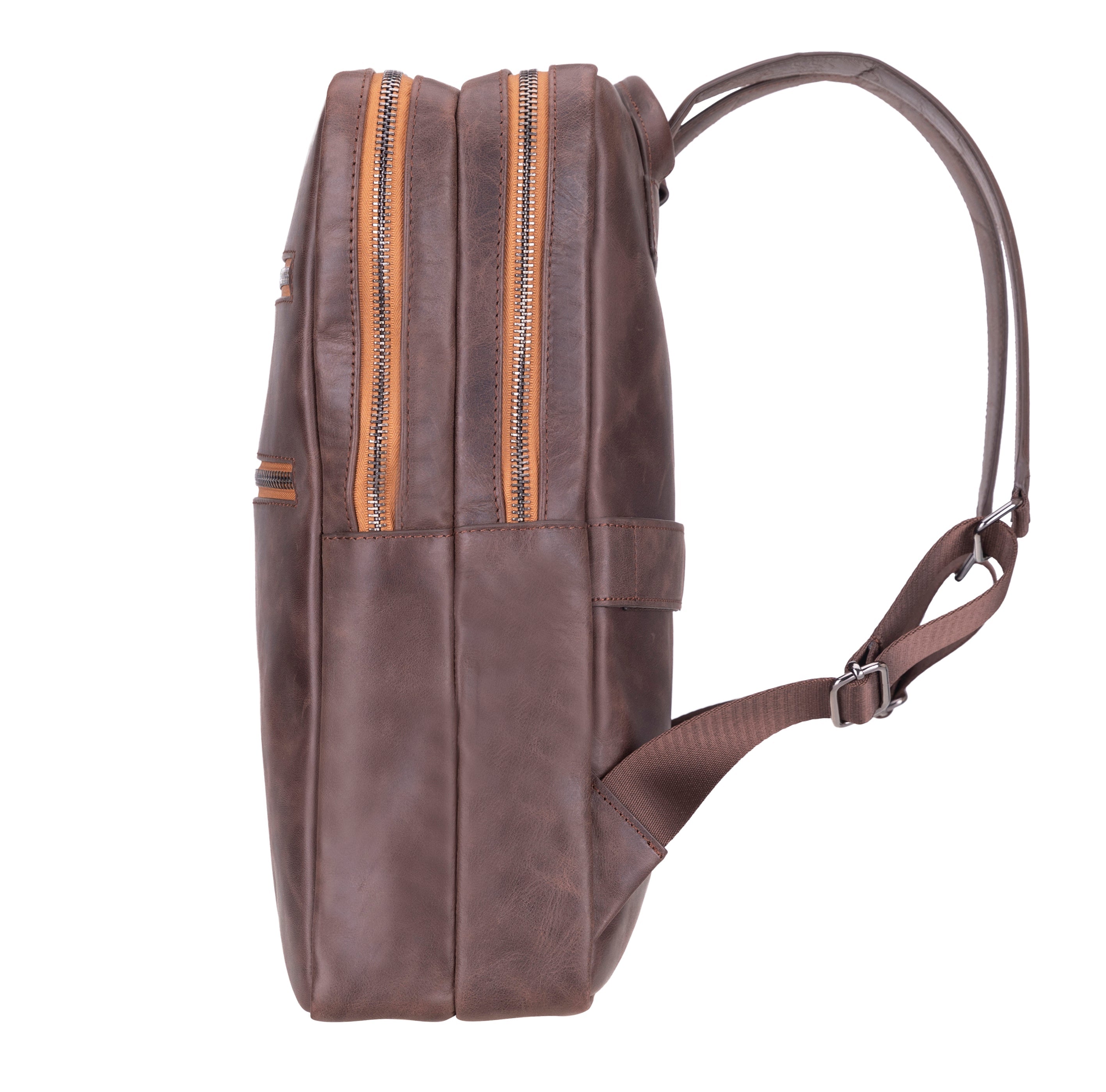 Atelier Espresso Brown Hakiki Deri Laptop Sırt Çantası – 16” Uyumlu
