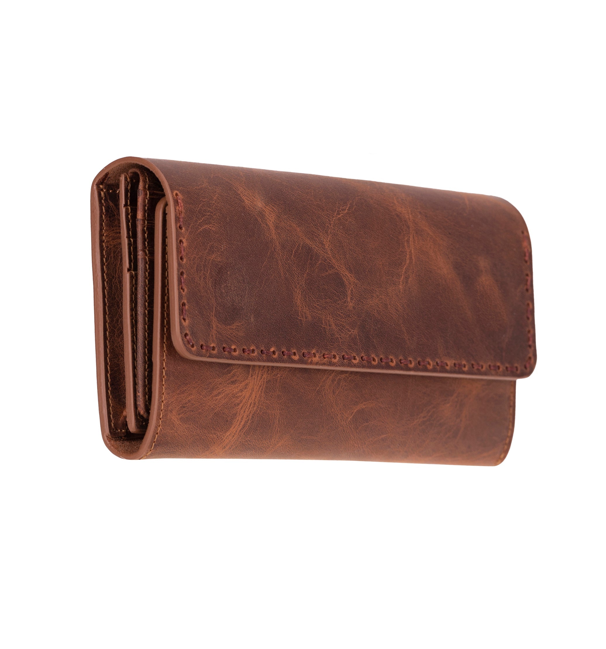 Aura Saddle Heritage Hakiki Deri Telefon Bölmeli Kadın Cüzdanı
