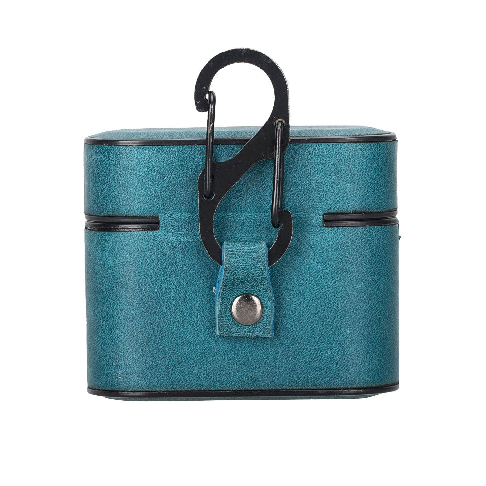 Aurel Clip Azure Sky Hakiki Deri Airpods 3 Kılıfı – Airpods 3 Uyumlu Charm Case