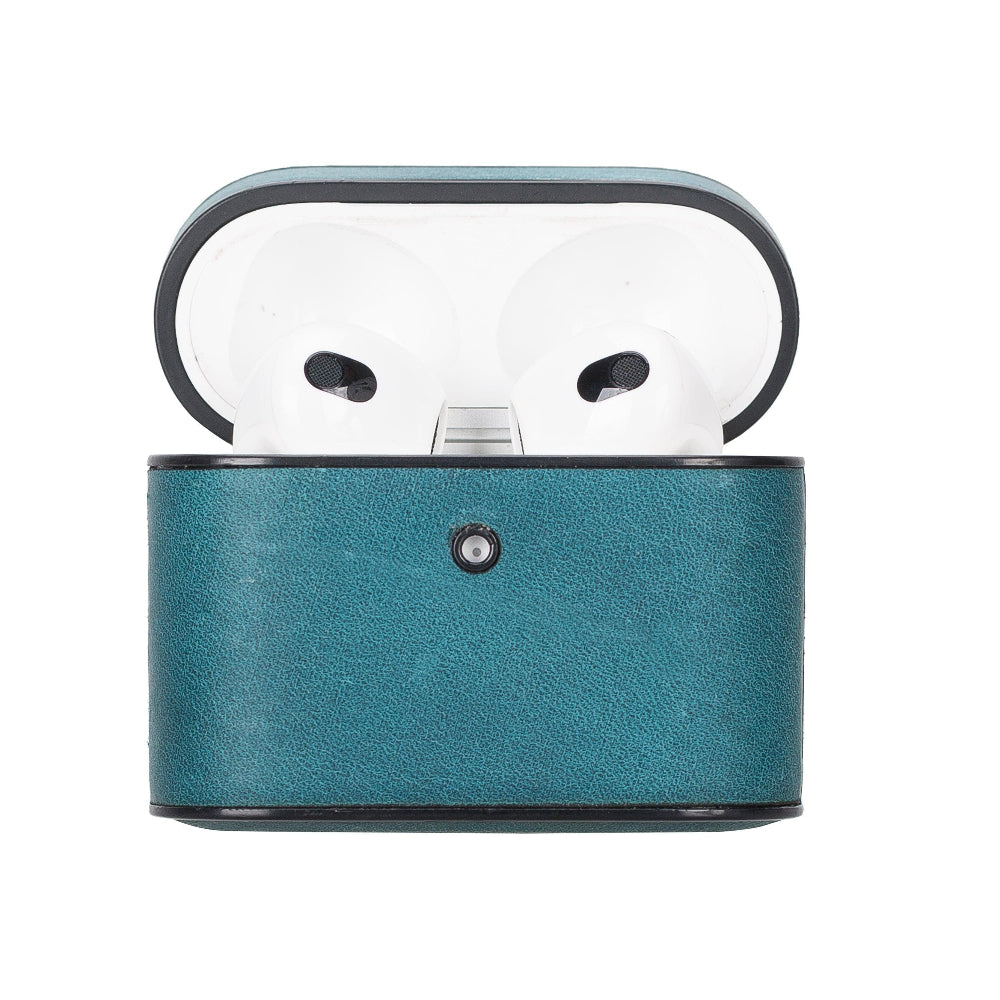 Aurel Clip Azure Sky Hakiki Deri Airpods 3 Kılıfı – Airpods 3 Uyumlu Charm Case