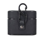 Aurel Clip Coal Black Hakiki Deri Airpods 3 Kılıfı – Airpods 3 Uyumlu Charm Case