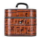 Aurel Clip Crocodile Brown Hakiki Deri Airpods 3 Kılıfı – Airpods 3 Uyumlu Charm Case