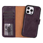 Aurel Magna Cerise Bloom Deri Iphone 16 Pro (6.3") Wallet Case – Rfid Korumalı & Magsafe Uyumlu