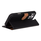 Aurel Magna Graphene Black Deri Iphone 16 Pro (6.3") Wallet Case – Rfid Korumalı & Magsafe Uyumlu