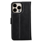 Aurel Magna Onyx Black Deri Iphone 16 Pro (6.3") Wallet Case – Rfid Korumalı & Magsafe Uyumlu