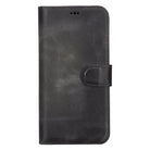 Aurel Magna Sandy Stone Deri Iphone 16 Pro (6.3") Wallet Case – Rfid Korumalı & Magsafe Uyumlu