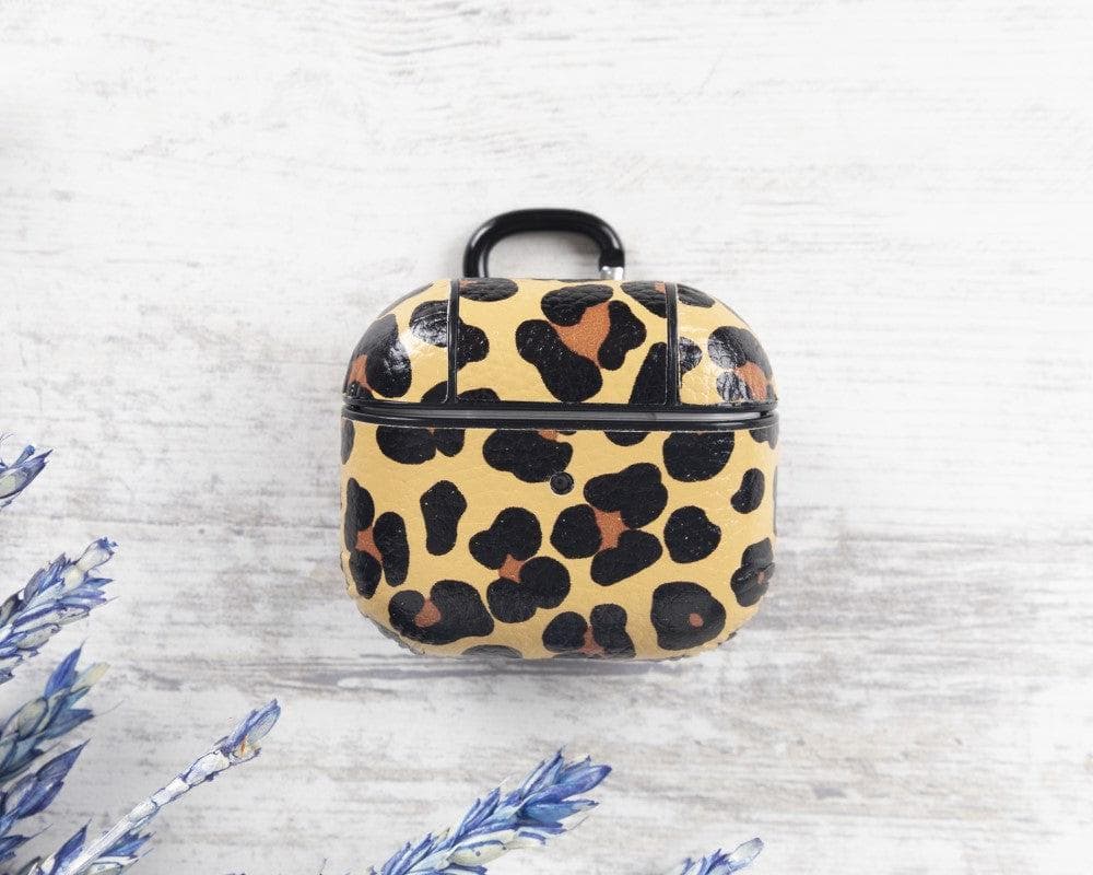 Aurel Snap Leopard Tan Hakiki Deri Airpods 3 Kılıfı – Charm Airpods Case