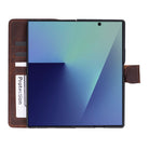 Aurelio Siena Saddle Brown Samsung Galaxy Z Fold7 Cüzdan Kılıf