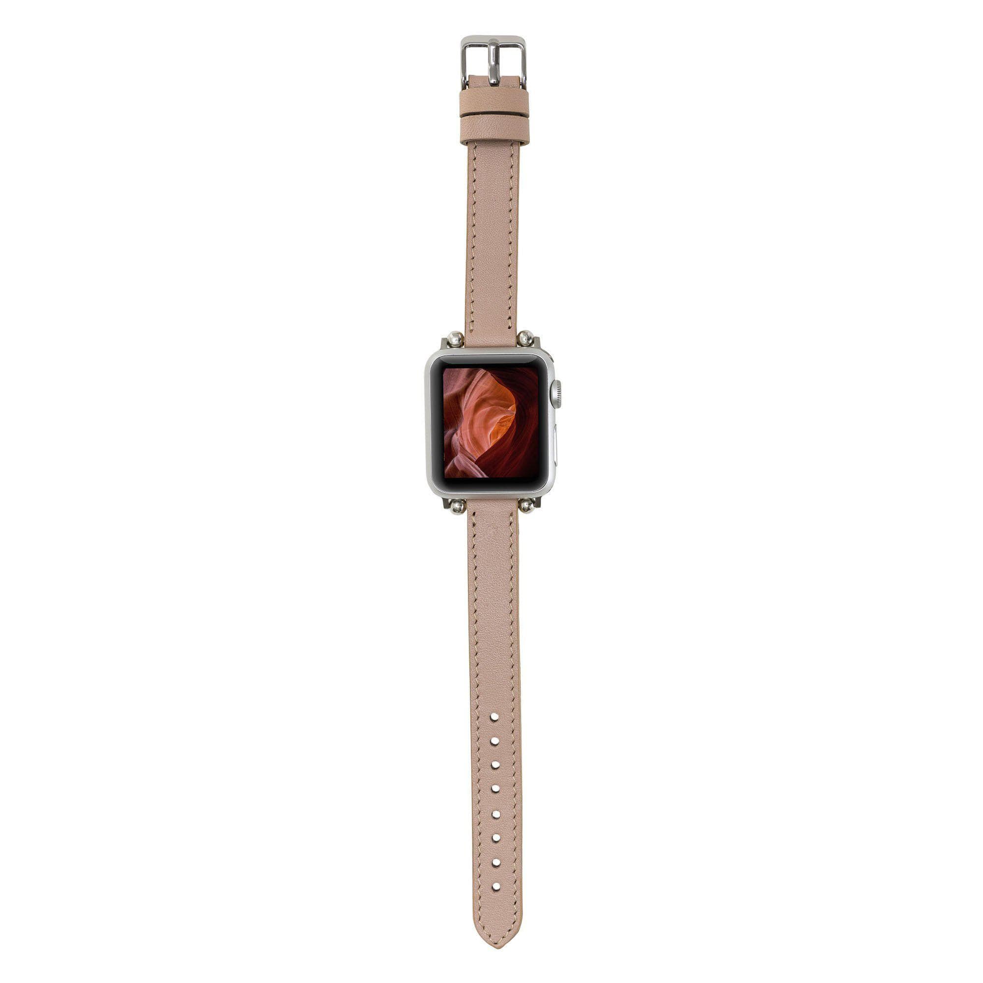 Avilla Cream Bisque Deri Apple Watch Band (44/45/46/49Mm)