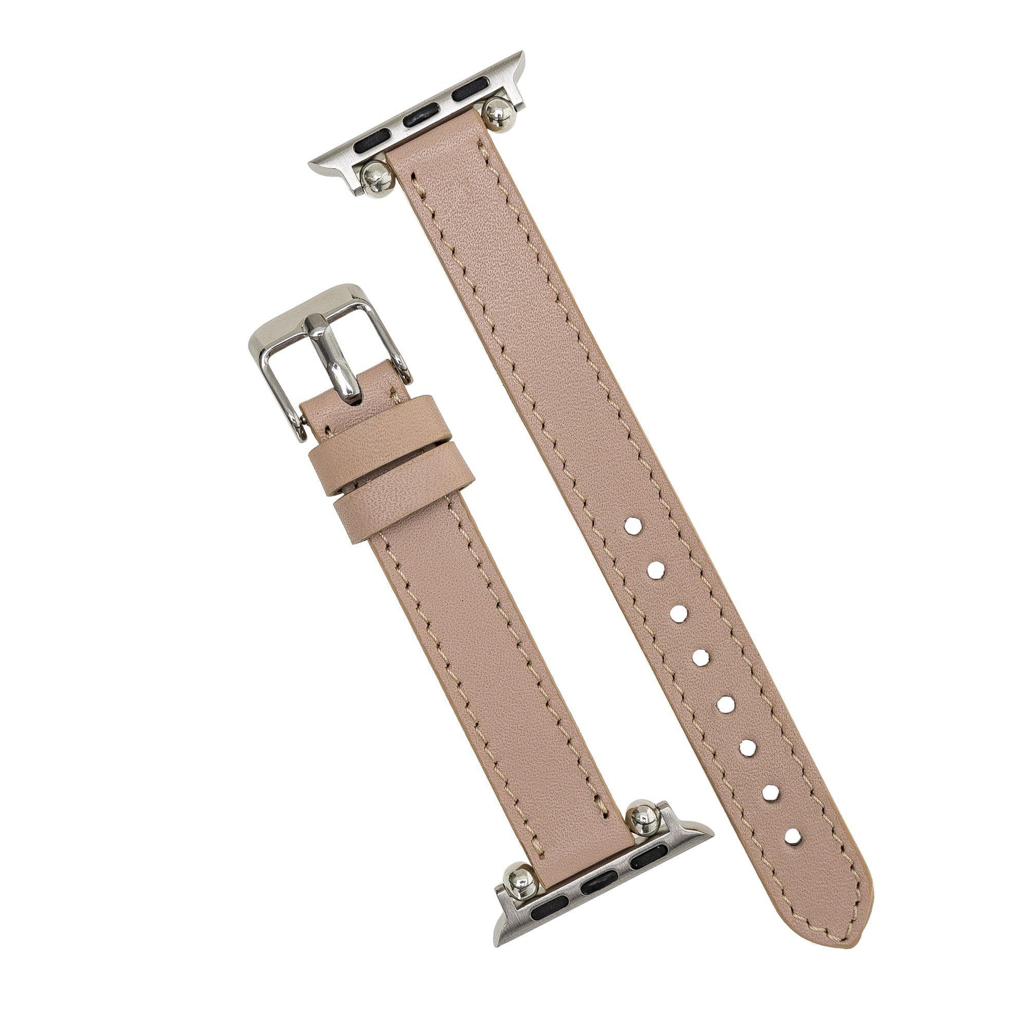 Avilla Cream Bisque Deri Apple Watch Band (44/45/46/49Mm)