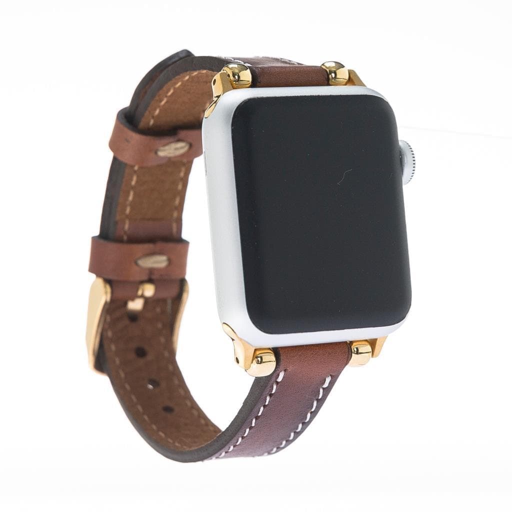 Avilla Desert Tan Deri Apple Watch Band (44/45/46/49Mm)