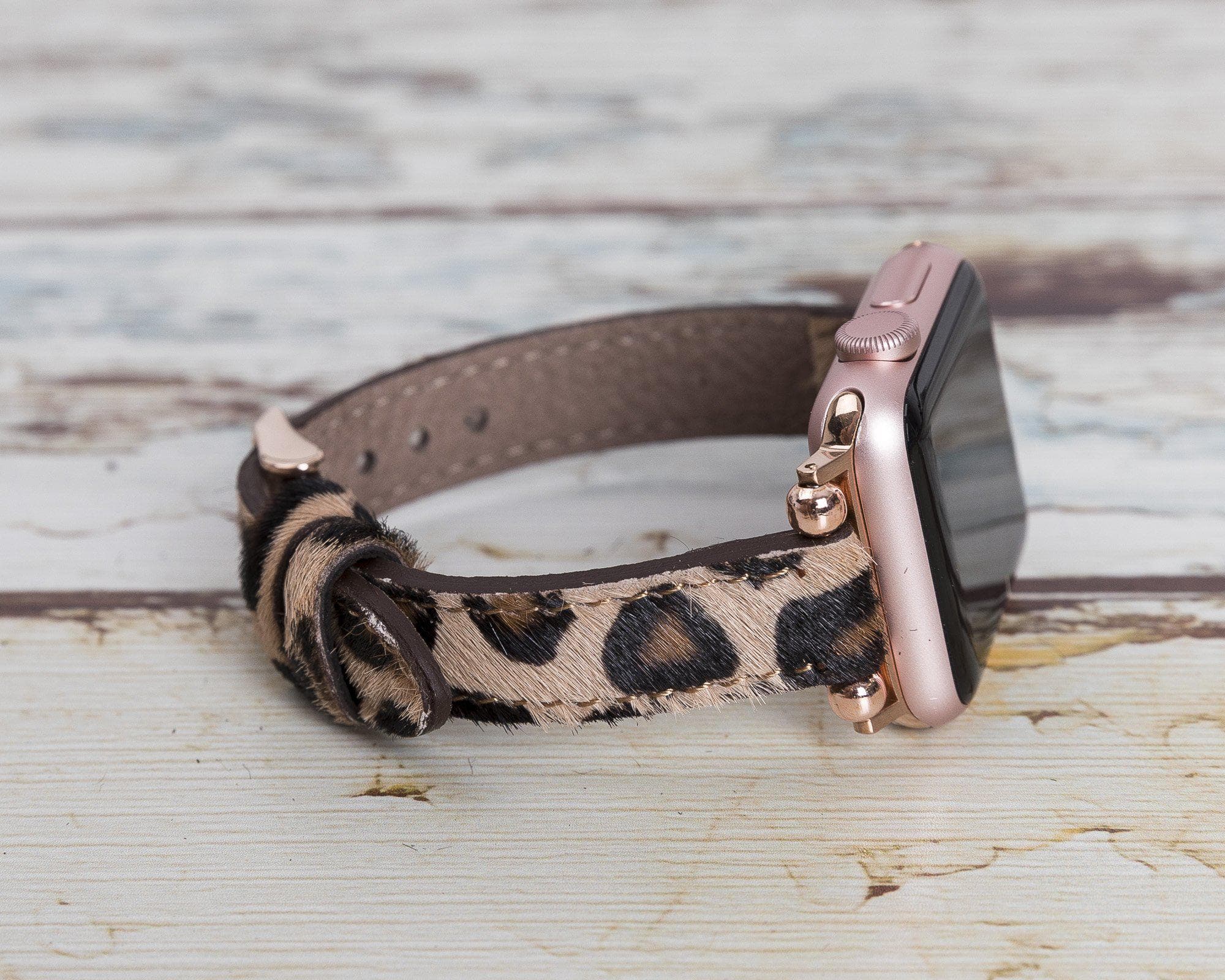 Avilla Leopard Wild Deri Apple Watch Band (44/45/46/49Mm)