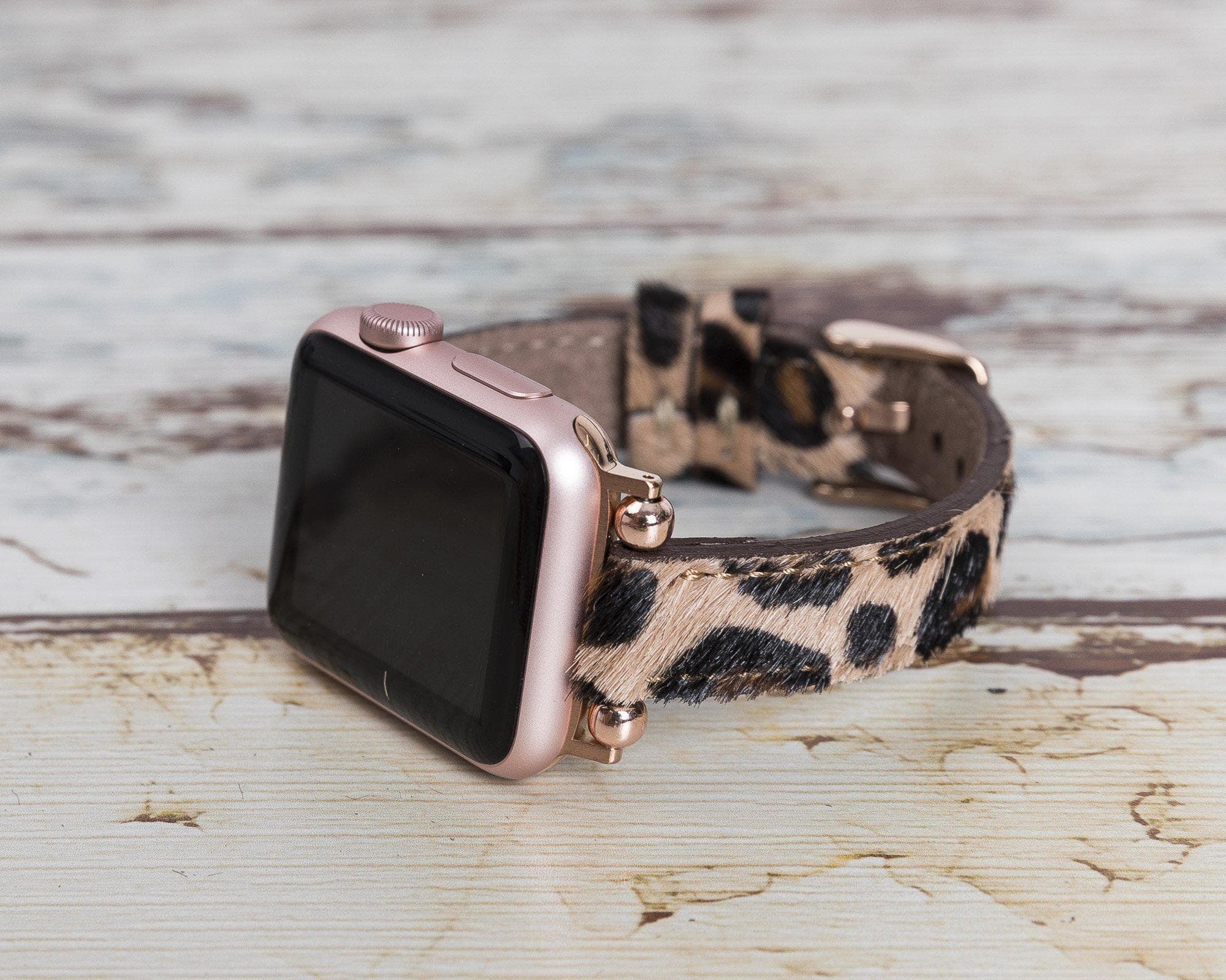 Avilla Leopard Wild Deri Apple Watch Band (44/45/46/49Mm)