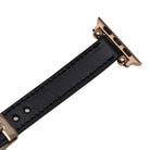 Avilla Noir Black Deri Apple Watch Band (44/45/46/49Mm)
