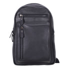 Bloominbag-Blake Black Luxe Deri çapraz Unisex Sırt çantası-1-Milagron.com
