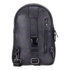 Bloominbag-Blake Black Luxe Deri çapraz Unisex Sırt çantası-4-Milagron.com