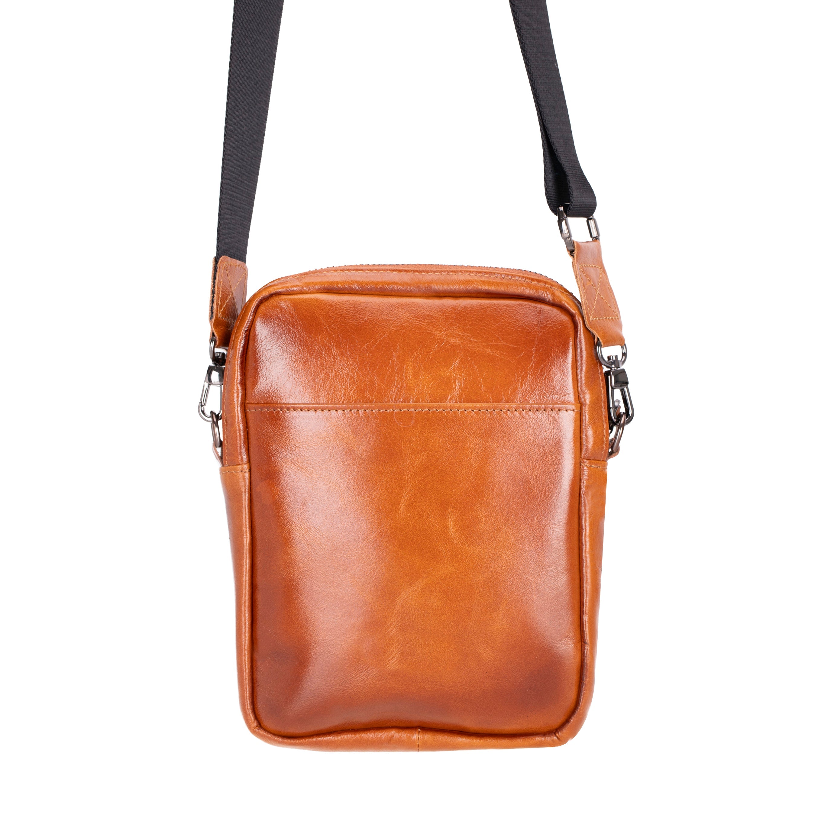 Bloominbag-Bloom Bag Cognac Brown Hakiki Deri Crossbody çanta-1-Milagron.com