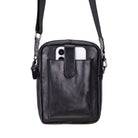 Bloominbag-Bloom Bag Obsidian Black Hakiki Deri Crossbody çanta-3-Milagron.com