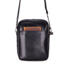 Bloominbag-Bloom Bag Obsidian Black Hakiki Deri Crossbody çanta-4-Milagron.com