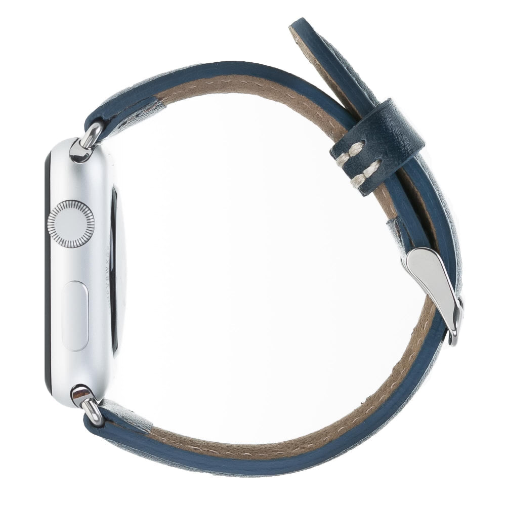 Bloominbag-Bloom Band Celeste Blue Deri Apple Watch Kordon 44/45/46/49mm-3-Milagron.com