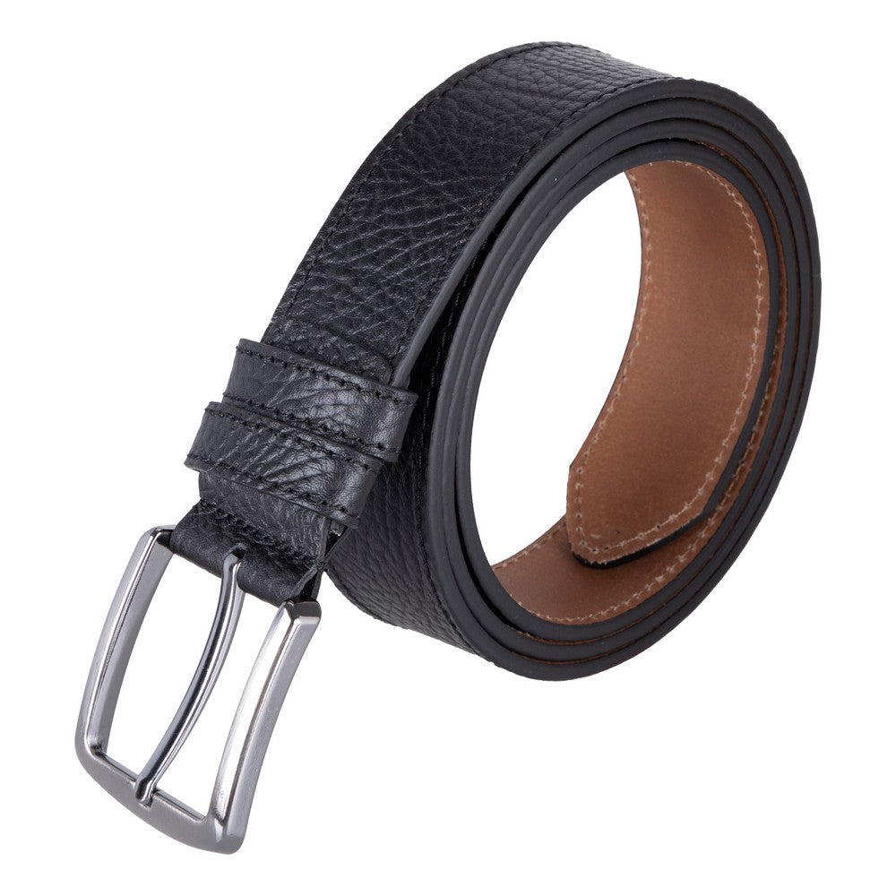 Bloominbag-Bloom Belt Obsidian Black Hakiki Deri Erkek Kemer 135cm-1-Milagron.com
