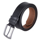 Bloominbag-Bloom Belt Obsidian Black Hakiki Deri Erkek Kemer 135cm-1-Milagron.com