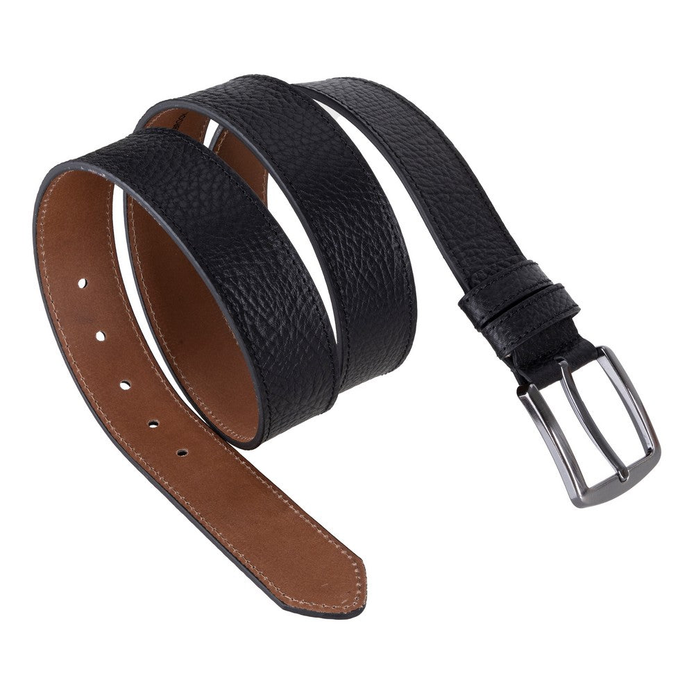 Bloominbag-Bloom Belt Obsidian Black Hakiki Deri Erkek Kemer 135cm-5-Milagron.com