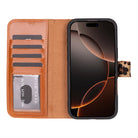 Bloominbag-Bloom Case Apple I Phone 16 Pro Max – Leopard Hakiki Deri Cüzdanlı Telefon Kılıfı-2-Milagron.com