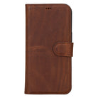 Bloominbag-Bloom Case Apple I Phone 16 Pro Max – Mahogany Brown Hakiki Deri Cüzdanlı Telefon Kılıfı-5-Milagron.com