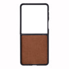 Bloominbag-Bloom Case Flex Saddle Brown Hakiki Deri Samsung Galaxy Z Flip 7 Kılıf(6.9" 4.1")-2-Milagron.com