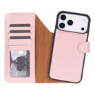 Bloominbag-Bloom Case Magic Apple I Phone 17 Pro Max(6.9") Blush Ayrılabilir Hakiki Deri Cüzdanlı Telefon Kılıfı-1-Milagron.com