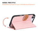 Bloominbag-Bloom Case Magic Wallet Blush Hakiki Deri I Phone 17 Air(6.5") Cüzdanlı Telefon Kılıfı-4-Milagron.com