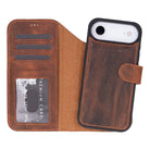 Bloominbag-Bloom Case Magic Wallet Mahogany Saddle Hakiki Deri I Phone 17 Air(6.5") Cüzdanlı Telefon Kılıfı-1-Milagron.com