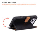 Bloominbag-Bloom Case Magic Wallet Obsidian Black Apple I Phone 17 Pro (6.3") Hakiki Deri çıkarılabilir Cüzdanlı Telefon Kılıfı-5-Milagron.com