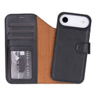 Bloominbag-Bloom Case Magic Wallet Obsidian Black Hakiki Deri I Phone 17 Air(6.5") Cüzdanlı Telefon Kılıfı-1-Milagron.com