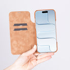 Bloominbag-Bloom Case Sonat Mahogany Saddle Hakiki Deri I Phone 17 Air(6.5")Folio Kılıfı-2-Milagron.com