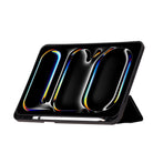 Bloominbag-Bloom Case Trigon Obsidian Black Apple I Pad Pro 11" (2024) Hakiki Deri Kılıf-4-Milagron.com