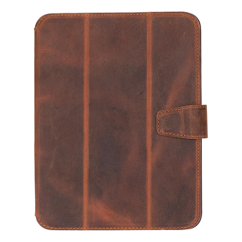 Bloominbag-Bloom Case Trigon Saddle Brown Apple I Pad Mini (2024) Hakiki Deri Kılıf-1-Milagron.com