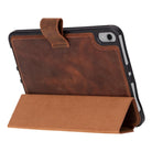 Bloominbag-Bloom Case Trigon Saddle Brown Apple I Pad Mini (2024) Hakiki Deri Kılıf-3-Milagron.com