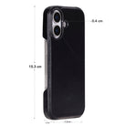 Bloominbag-Bloom Case Ultimate Jacket Obsidian Black Apple I Phone 17 (6.3") Hakiki Deri Kılıf-4-Milagron.com