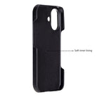 Bloominbag-Bloom Case Ultimate Jacket Obsidian Black Apple I Phone 17 (6.3") Hakiki Deri Kılıf-5-Milagron.com